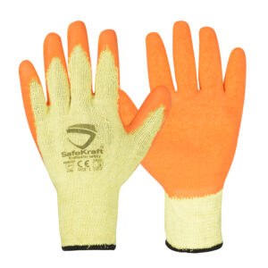 SafeKraft Wrinkle Latex Hand Gloves - SKOYC | SafeKraft